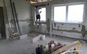 Stavební práce na rodinném domě v Dobříčkově